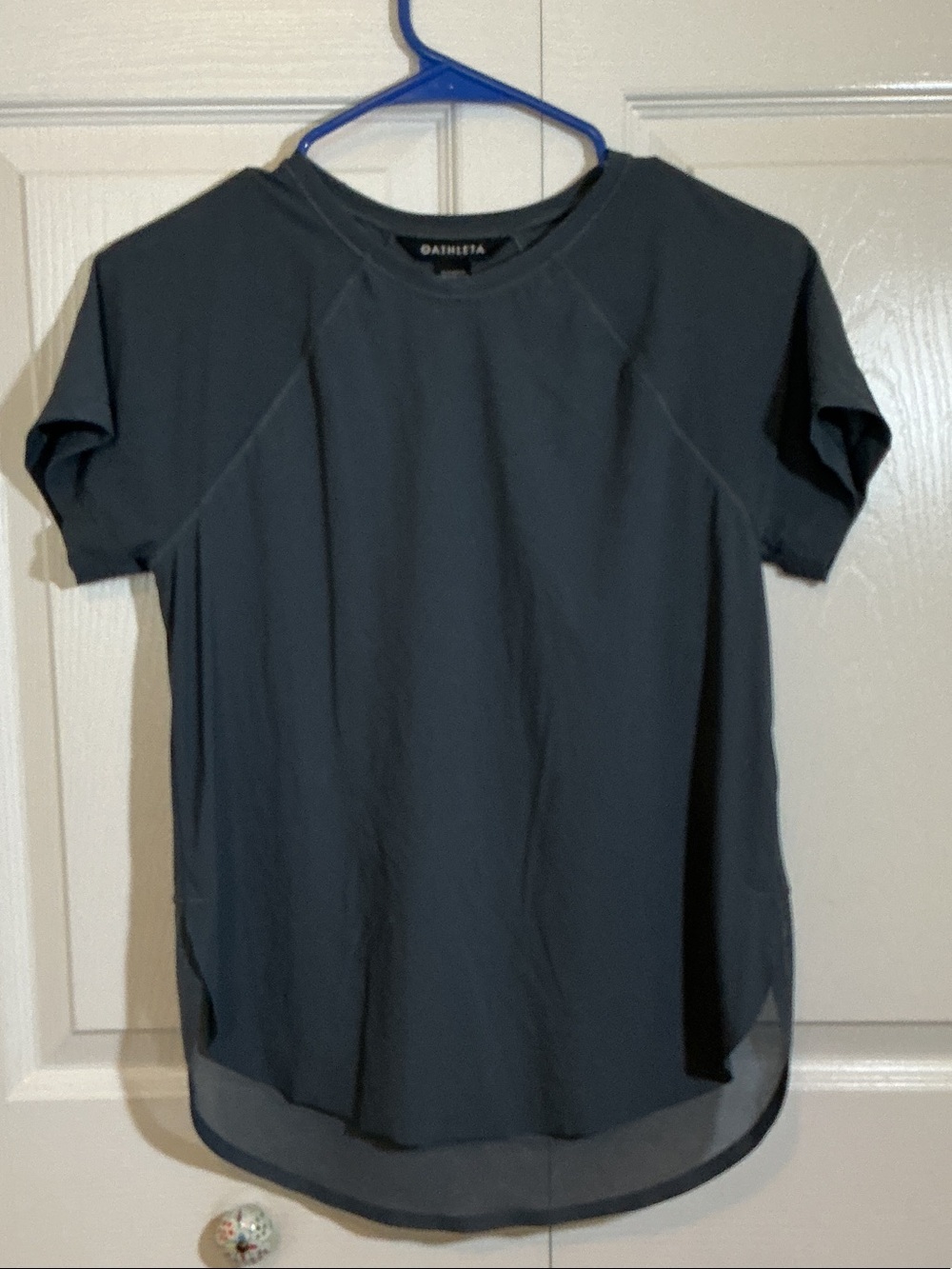 Athleta Short Sleeve Crew Tee in Charcoal